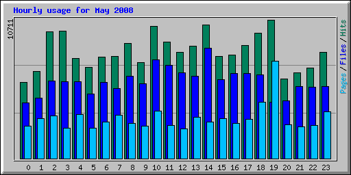 Hourly usage for May 2008
