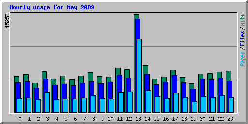 Hourly usage for May 2009