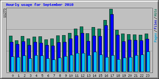 Hourly usage for September 2010
