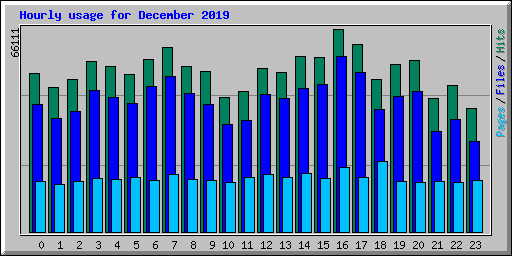 Hourly usage for December 2019