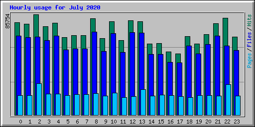 Hourly usage for July 2020