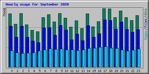 Hourly usage for September 2020