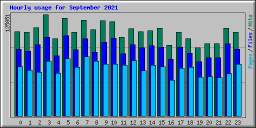 Hourly usage for September 2021