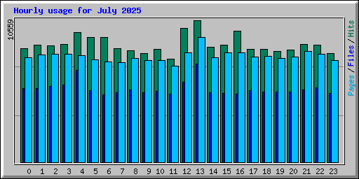 Hourly usage for July 2025