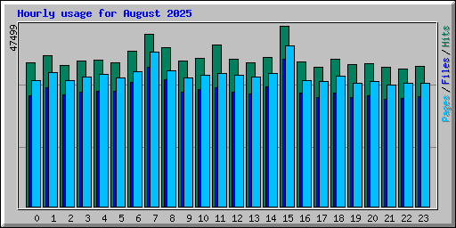 Hourly usage for August 2025
