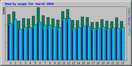 Hourly usage for March 2026