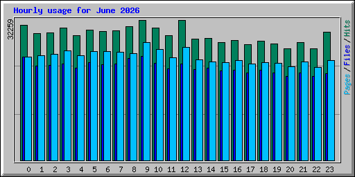 Hourly usage for June 2026