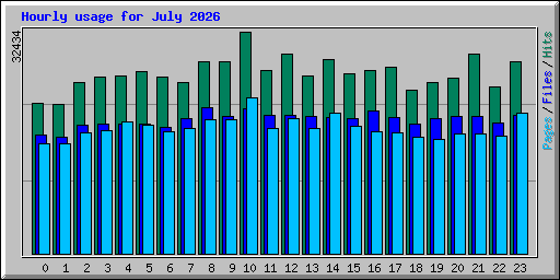 Hourly usage for July 2026